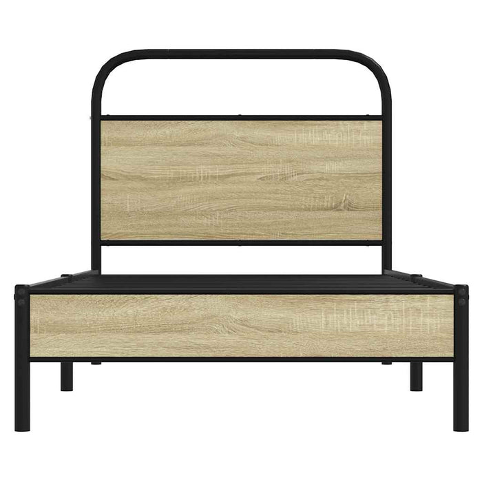 Cadru de pat fără saltea 75x190 cm Lemn derivat stejar Sonoma - WALTI WALTI