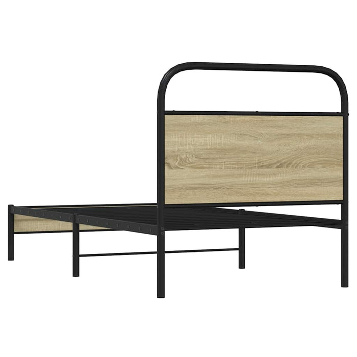 Cadru de pat fără saltea 75x190 cm Lemn derivat stejar Sonoma - WALTI WALTI