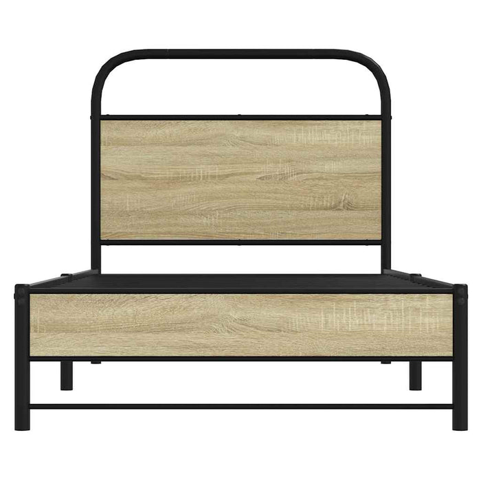 Cadru de pat fără saltea 75x190 cm Lemn derivat stejar Sonoma - WALTI WALTI