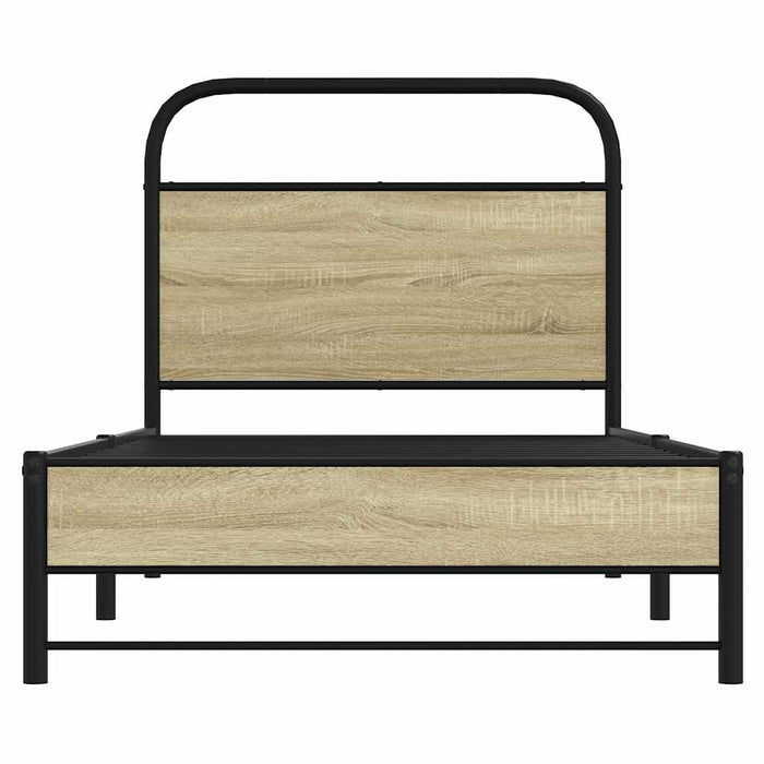Cadru de pat fără saltea 80x200 cm Lemn prelucrat stejar Sonoma WALTI
