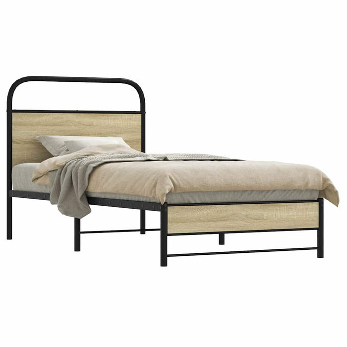 Cadru de pat fără saltea 80x200 cm Lemn prelucrat stejar Sonoma WALTI
