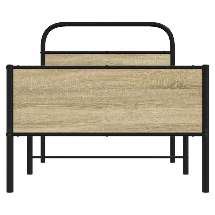 Cadru de pat fără saltea 75x190 cm Lemn derivat stejar Sonoma WALTI