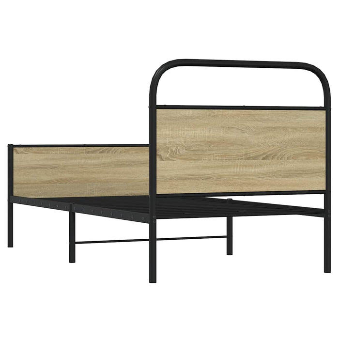 Cadru de pat fără saltea 75x190 cm Lemn derivat stejar Sonoma WALTI