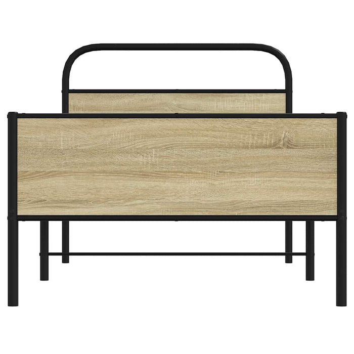 Cadru pat fără saltea, stejar sonoma 100x190 cm lemn prelucrat - WALTI WALTI