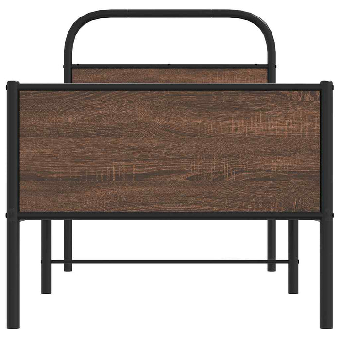 Cadru de pat fără saltea 80x200cm Stejar maro lemn prelucrat - WALTI WALTI