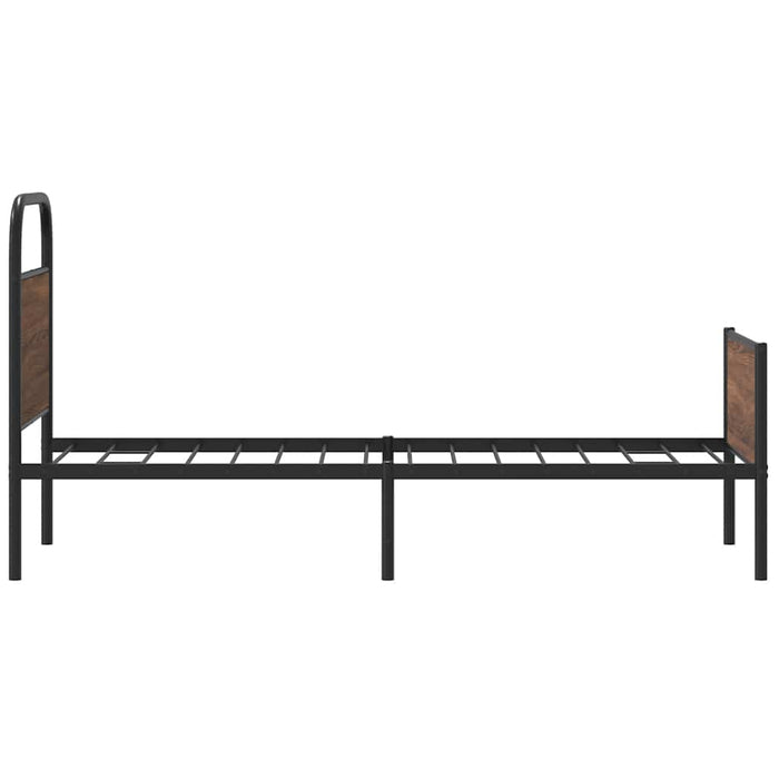 Cadru de pat fără saltea 80x200cm Stejar maro lemn prelucrat - WALTI WALTI