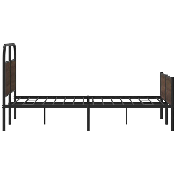 Cadru pat fără saltea stejar maro, 135x190 cm, lemn prelucrat - WALTI WALTI