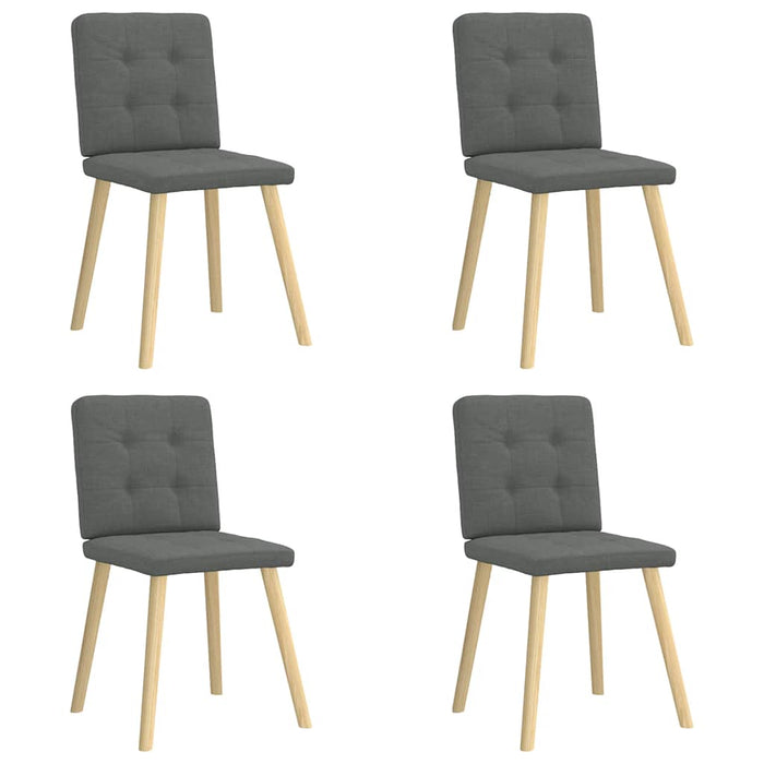 Scaune de bucătărie pivotante, 4 buc., gri închis, textil WALTI