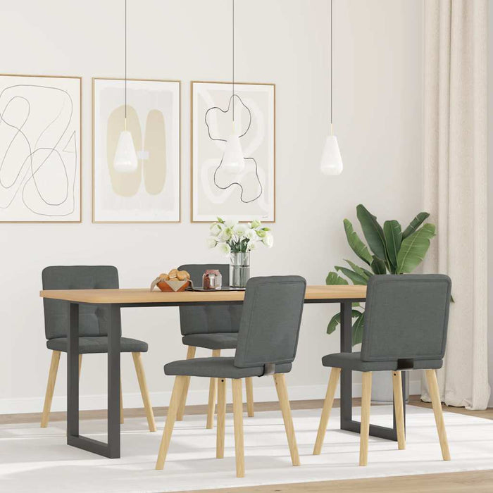 Scaune de bucătărie pivotante, 4 buc., gri închis, textil WALTI