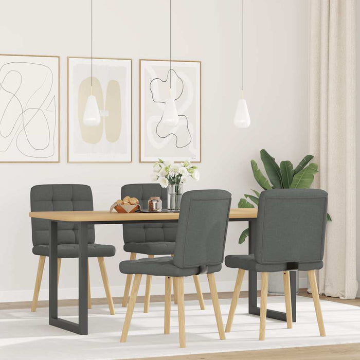 Scaune de bucătărie pivotante, 4 buc., gri închis, textil - WALTI WALTI