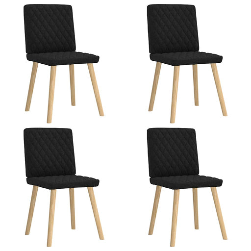 Scaune de bucătărie, 4 buc., negru, material textil - WALTI WALTI