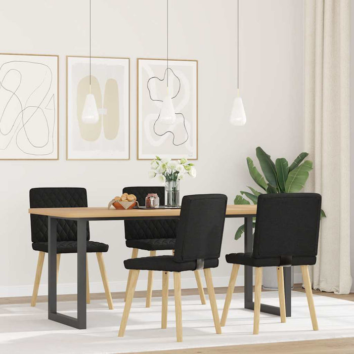 Scaune de bucătărie, 4 buc., negru, material textil - WALTI WALTI