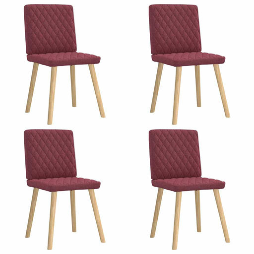 Scaune de bucătărie, 4 buc., roșu vin, material  textil - WALTI WALTI