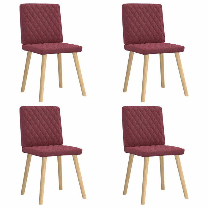 Scaune de bucătărie, 4 buc., roșu vin, material  textil WALTI