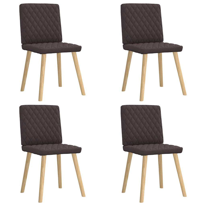 Scaune de bucătărie, 4 buc., maro închis, material textil WALTI