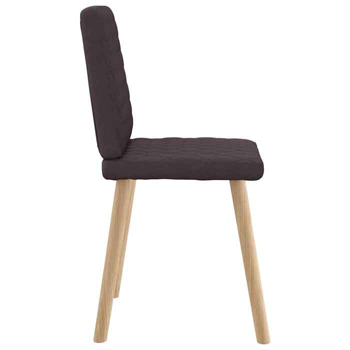 Scaune de bucătărie, 4 buc., maro închis, material textil WALTI