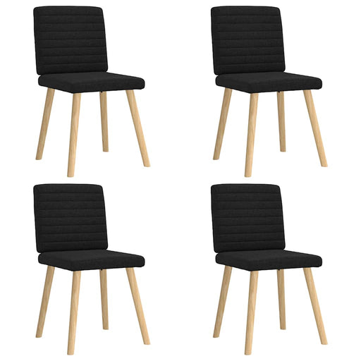 Scaune de bucătărie, 4 buc., negru, material textil - WALTI WALTI