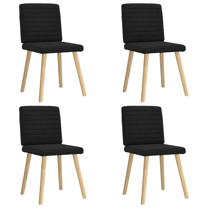 Scaune de bucătărie, 4 buc., negru, material textil - WALTI WALTI