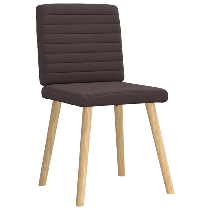 Scaune de bucătărie, 4 buc., maro închis, material textil - WALTI WALTI