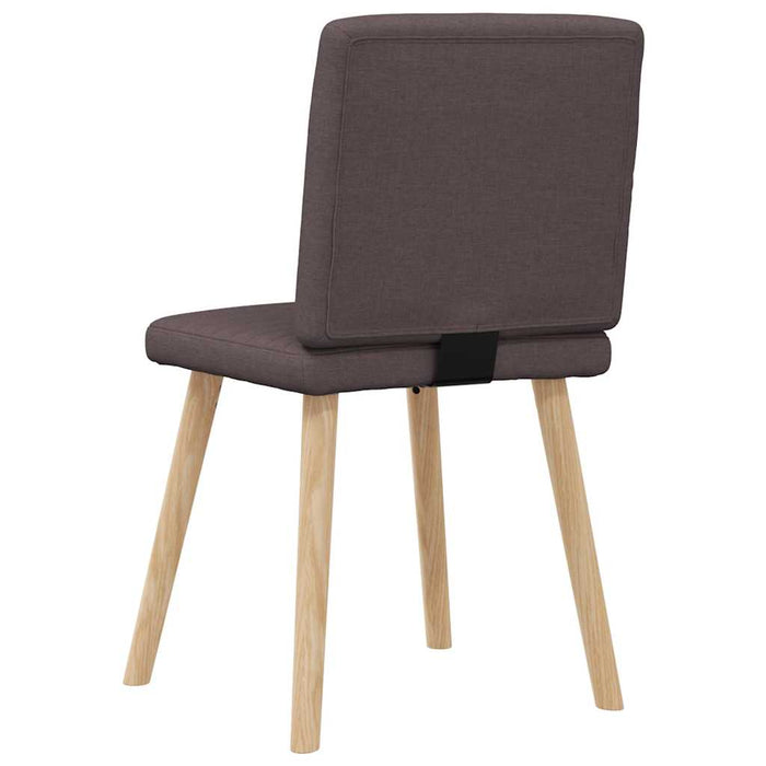 Scaune de bucătărie, 4 buc., maro închis, material textil - WALTI WALTI