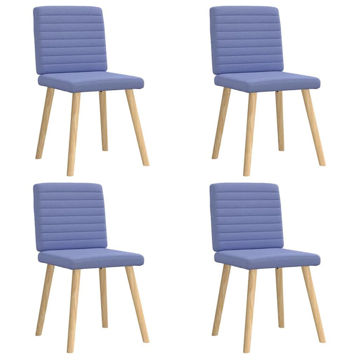 Scaune de sufragerie 4 buc țesătură Jeans Blue WALTI
