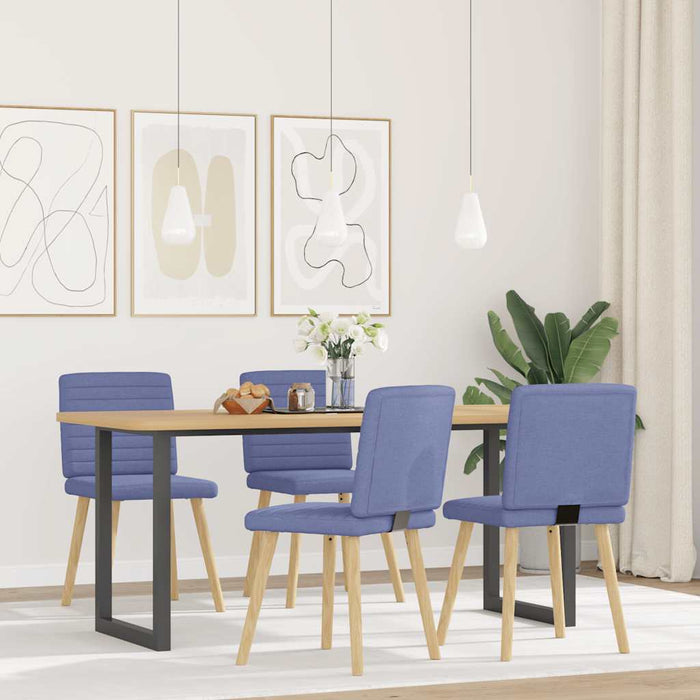 Scaune de sufragerie 4 buc țesătură Jeans Blue WALTI