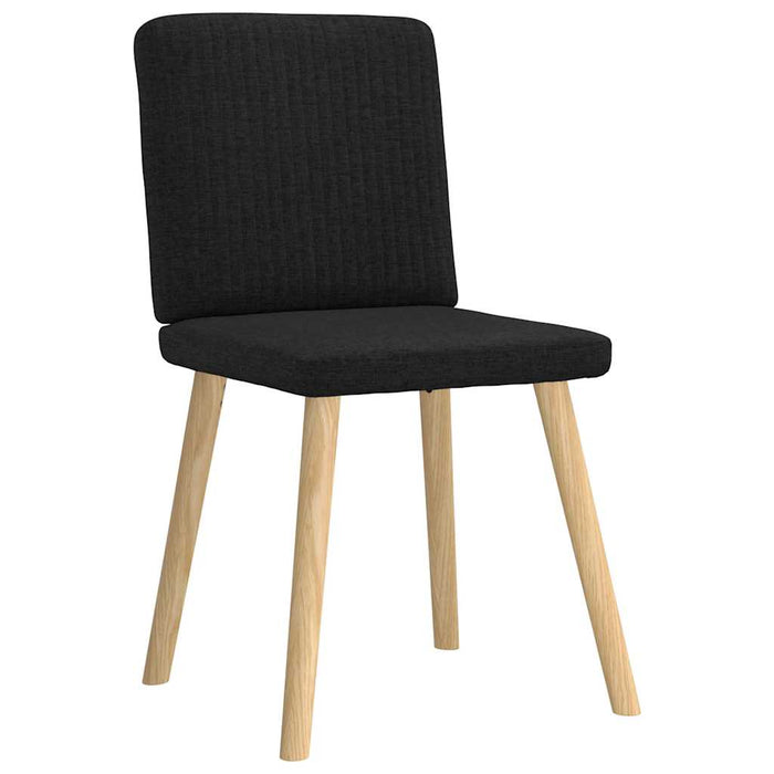 Scaune de bucătărie, 4 buc., negru, material textil WALTI