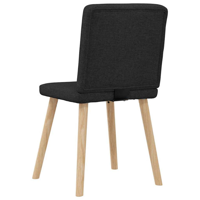Scaune de bucătărie, 4 buc., negru, material textil WALTI