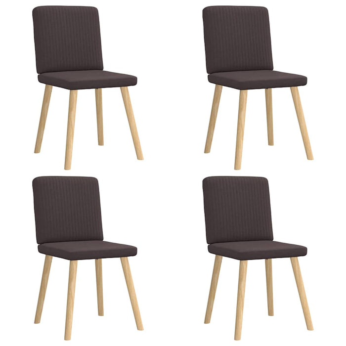Scaune de bucătărie, 4 buc., maro închis, material textil WALTI