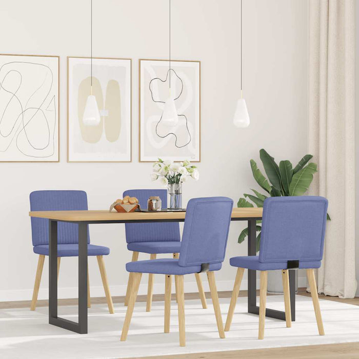 Scaune de sufragerie 4 buc țesătură Jeans Blue WALTI