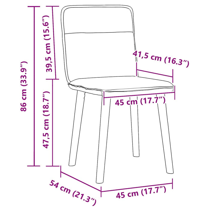 Scaune de sufragerie, 4 buc., gri taupe, material textil - WALTI WALTI