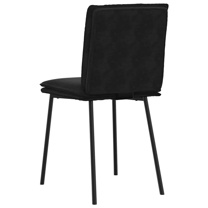 Scaune de bucătărie, 4 buc., negru, catifea - WALTI WALTI