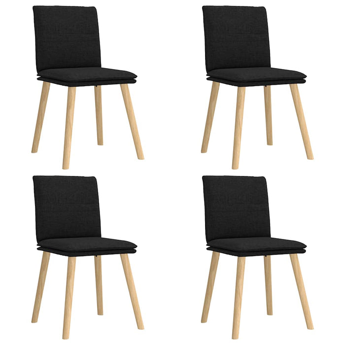 Scaune de bucătărie, 4 buc., negru, material textil - WALTI WALTI