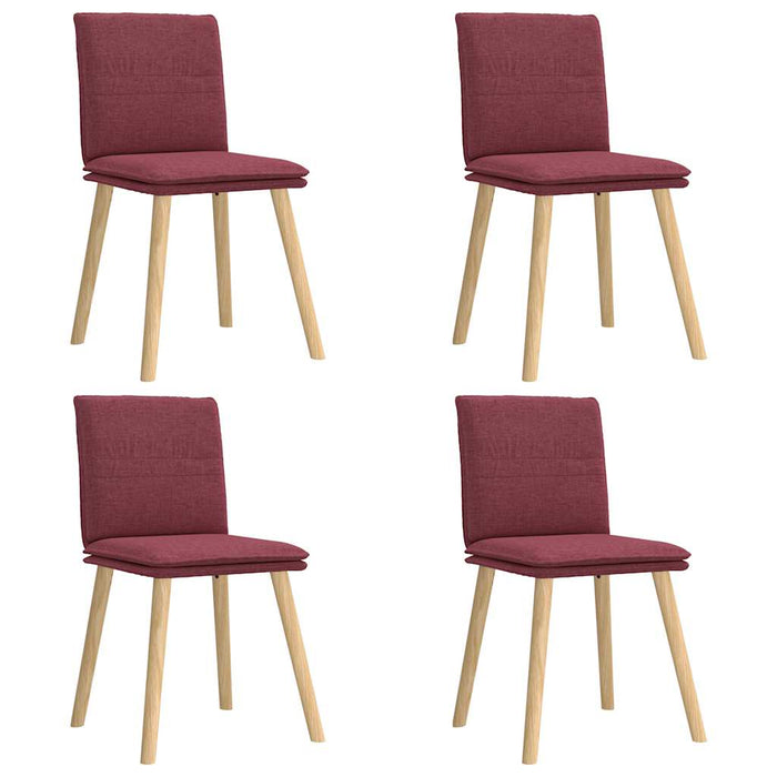 Scaune de bucătărie, 4 buc., roșu vin, material  textil WALTI