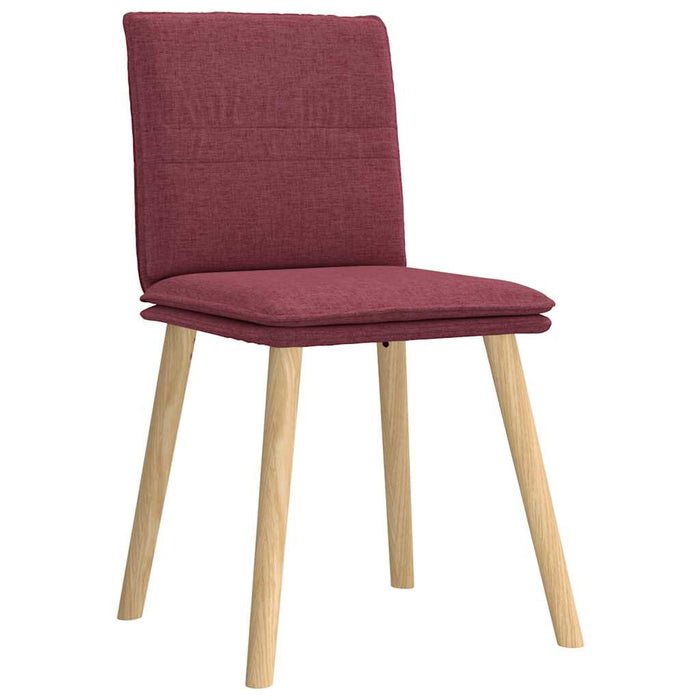 Scaune de bucătărie, 4 buc., roșu vin, material  textil WALTI