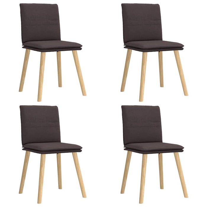 Scaune de bucătărie, 4 buc., maro închis, material textil WALTI