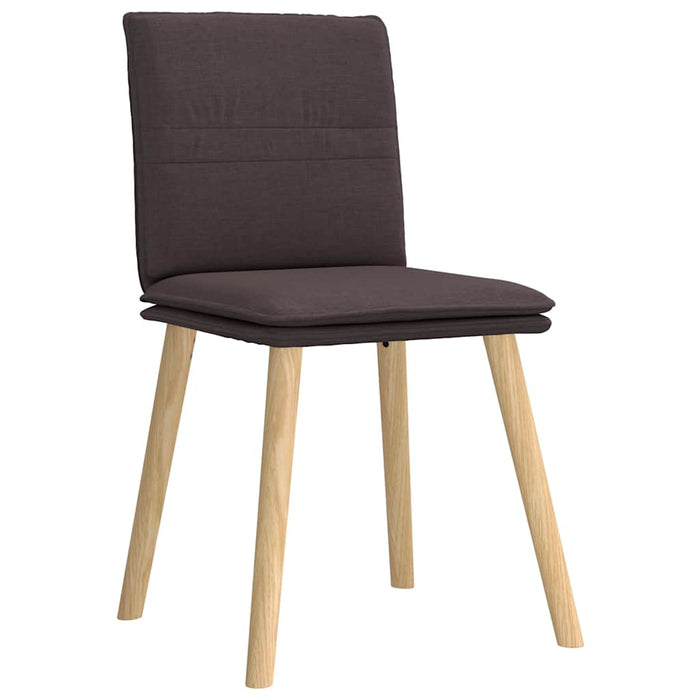 Scaune de bucătărie, 4 buc., maro închis, material textil WALTI