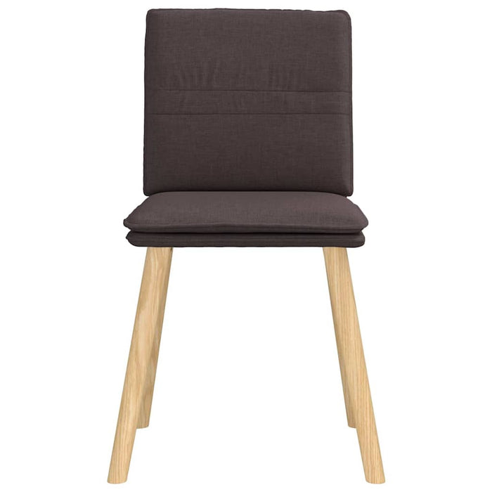 Scaune de bucătărie, 4 buc., maro închis, material textil WALTI