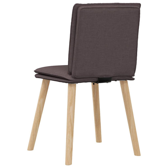 Scaune de bucătărie, 4 buc., maro închis, material textil WALTI