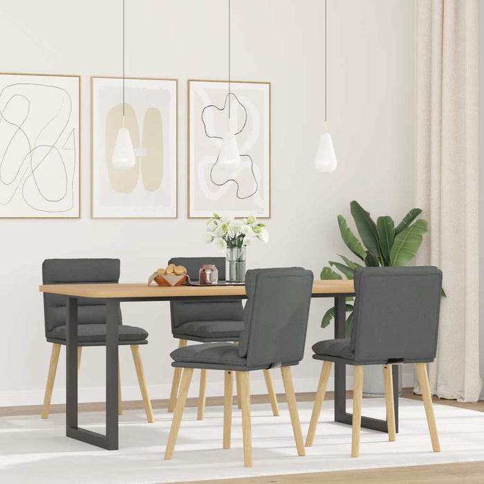 Scaune de bucătărie pivotante, 4 buc., gri închis, textil WALTI