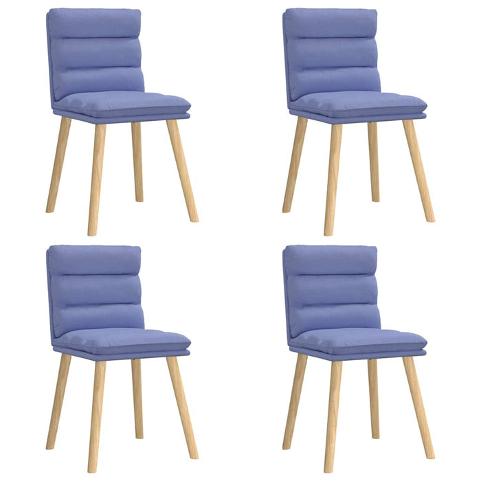 Scaune de sufragerie 4 buc țesătură Jeans Blue WALTI