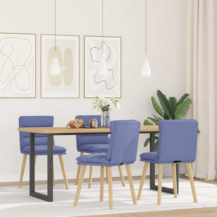Scaune de sufragerie 4 buc țesătură Jeans Blue WALTI