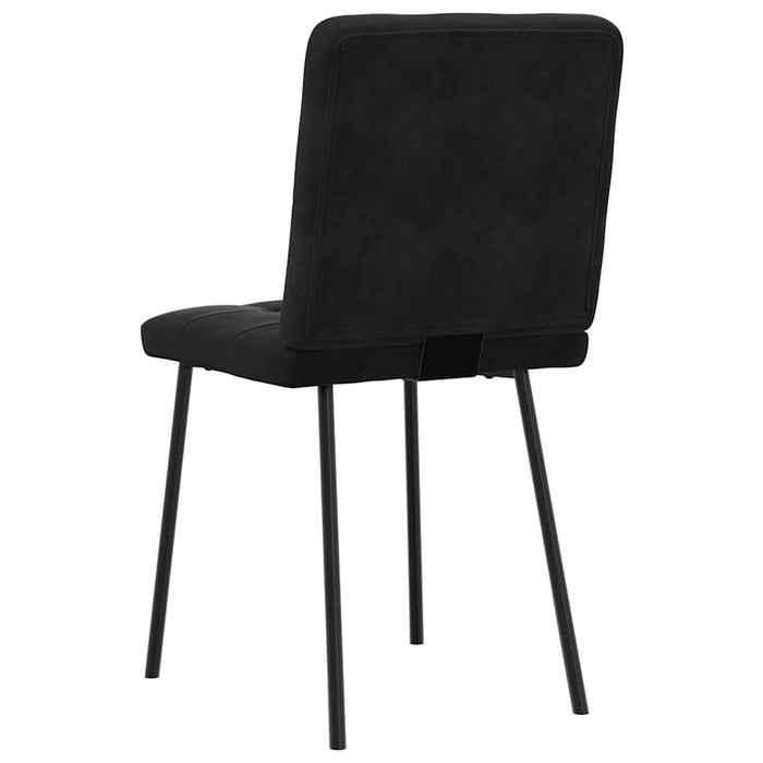Scaune de sufragerie, 6 buc, negru, catifea WALTI