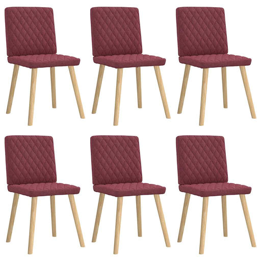 Scaune de bucătărie pivotante, 6 buc., roșu vin, textil - WALTI WALTI