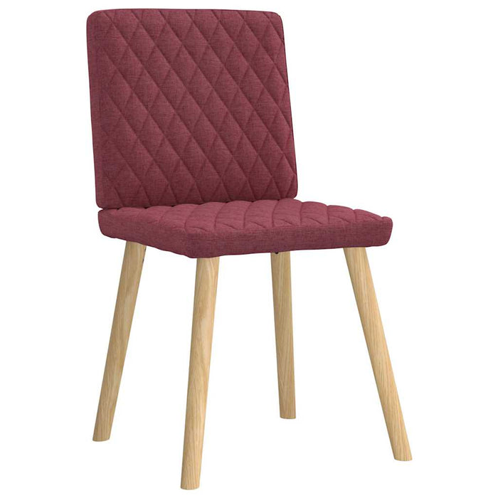 Scaune de bucătărie pivotante, 6 buc., roșu vin, textil WALTI