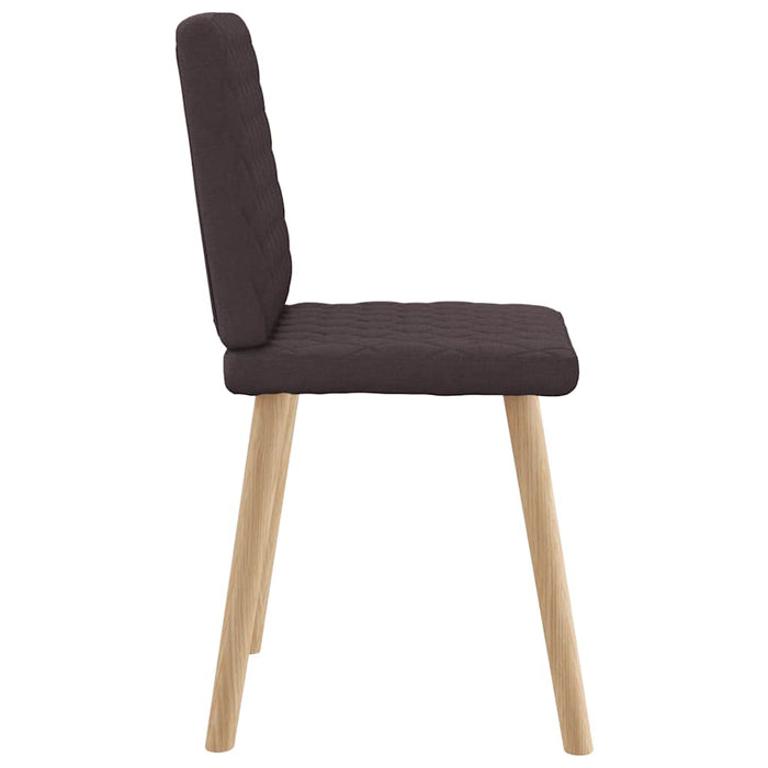 Scaune de bucătărie, 6 buc., maro închis, material textil WALTI