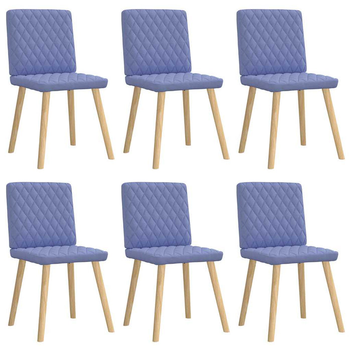 Scaune de sufragerie 6 buc țesătură Jeans Blue WALTI
