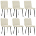 Scaune de bucătărie, 6 buc., crem, catifea - WALTI WALTI