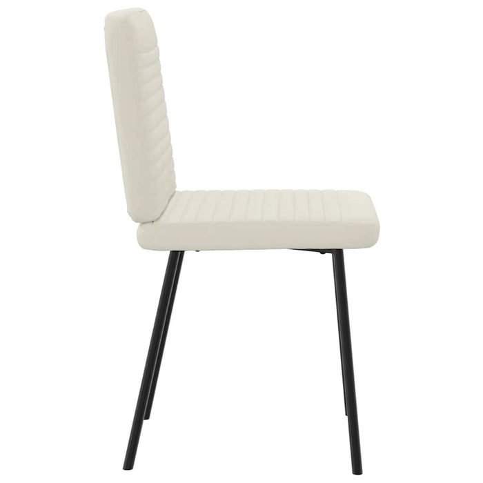 Scaune de bucătărie, 6 buc., crem, catifea - WALTI WALTI