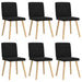 Scaune de sufragerie 6 buc. negru material textil - WALTI WALTI